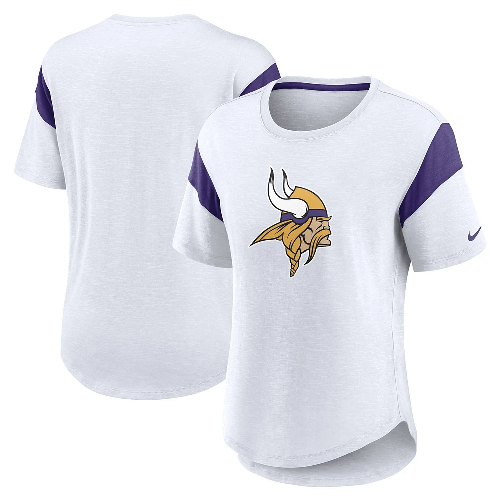 Women's Nike White Minnesota Vikings Fashion T-Shirt