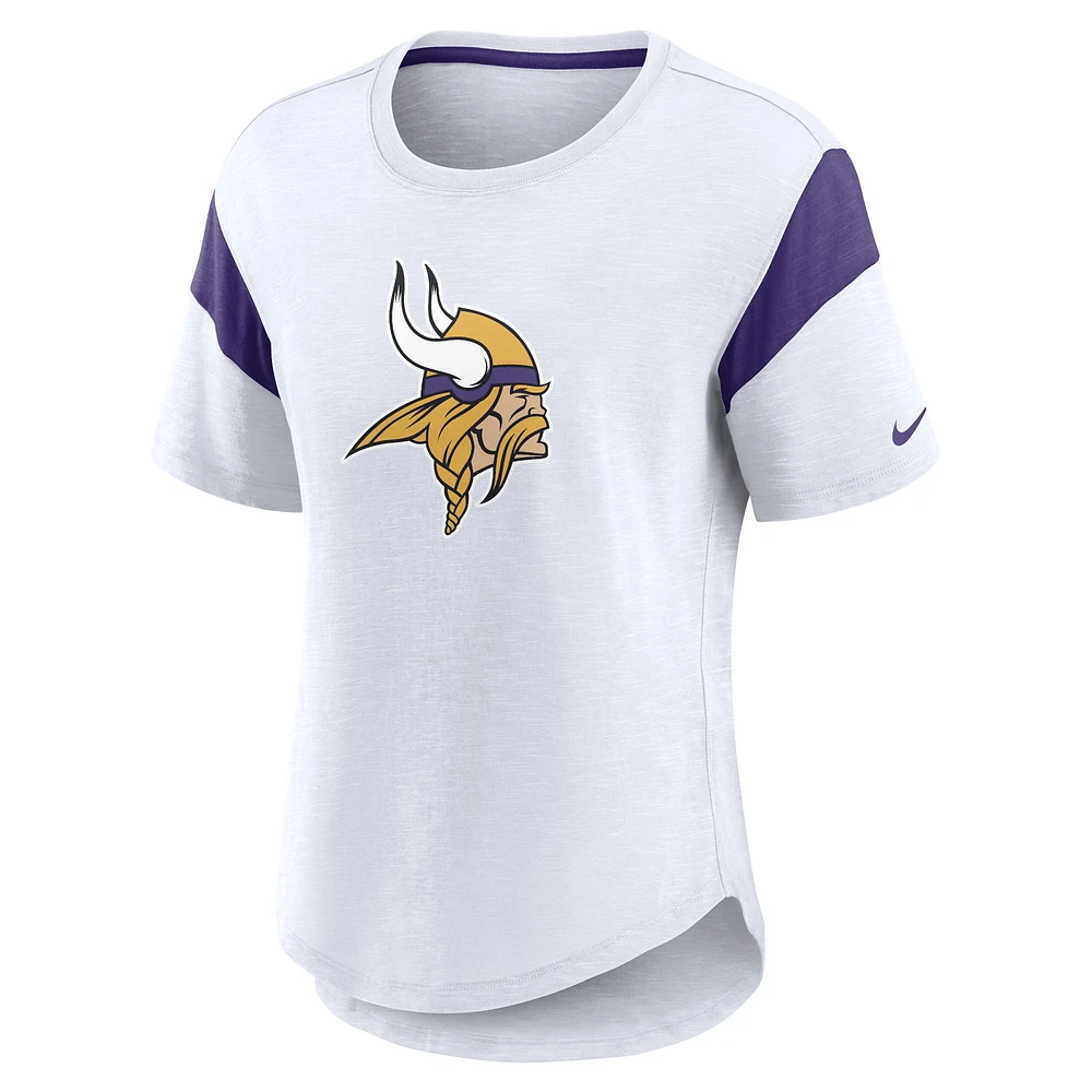 Women's Nike White Minnesota Vikings Fashion T-Shirt