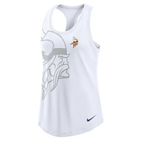 Women's Nike White Minnesota Vikings Tri-Blend Racerback Scoop Neck Tank Top