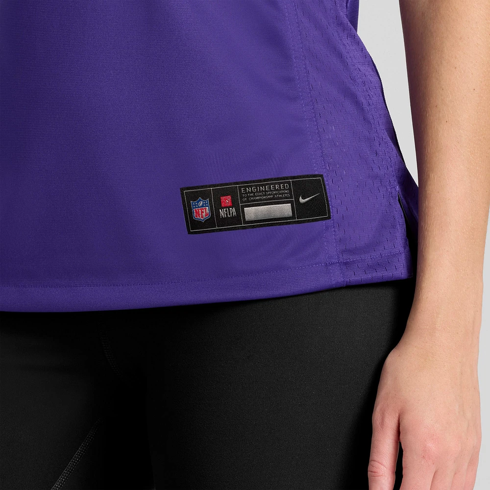 Women's Nike Will Fries  Purple Minnesota Vikings Team Game Jersey