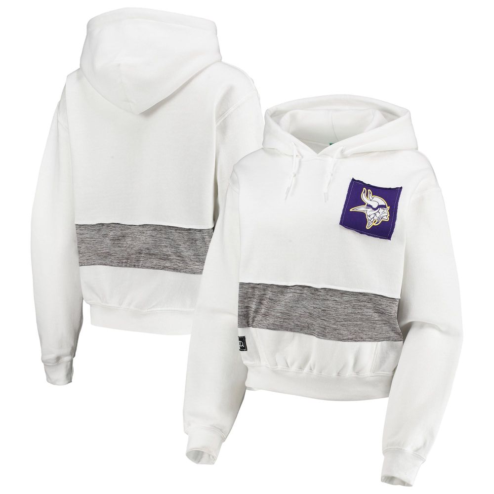 Refried Apparel Women's Refried Apparel White Minnesota Vikings Sustainable  Crop Dolman Pullover Hoodie