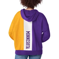 Women's Starter Purple Minnesota Vikings Power Move Long Sleeve Pullover Hoodie