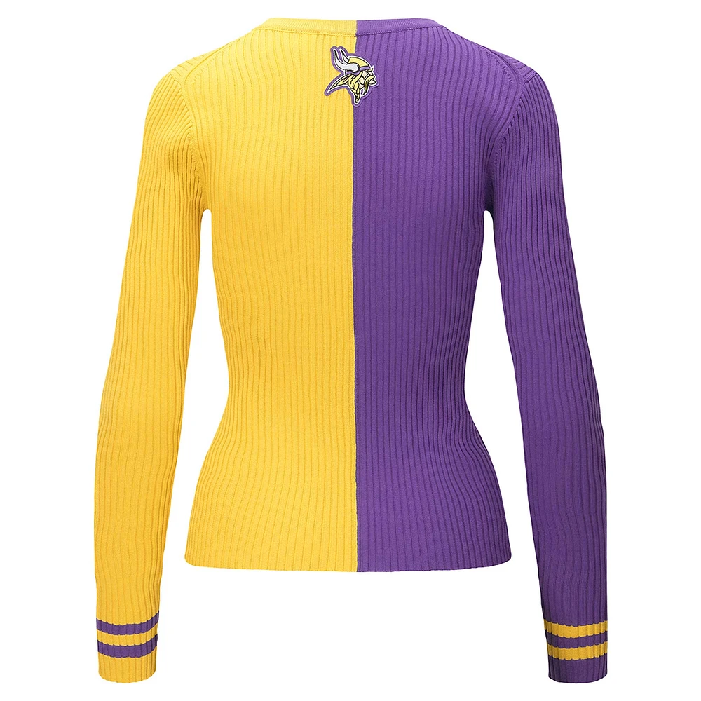 Pull cargo STAUD violet/or Minnesota Vikings pour femme