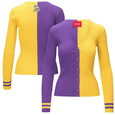 Pull cargo STAUD violet/or Minnesota Vikings pour femme