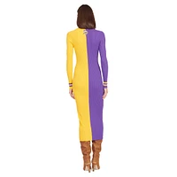 Robe pull boutonnée en tricot Shoko des Minnesota Vikings violet/or STAUD pour femmes