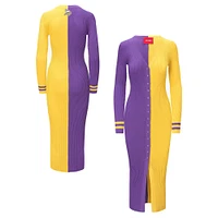 Robe pull boutonnée en tricot Shoko des Minnesota Vikings violet/or STAUD pour femmes