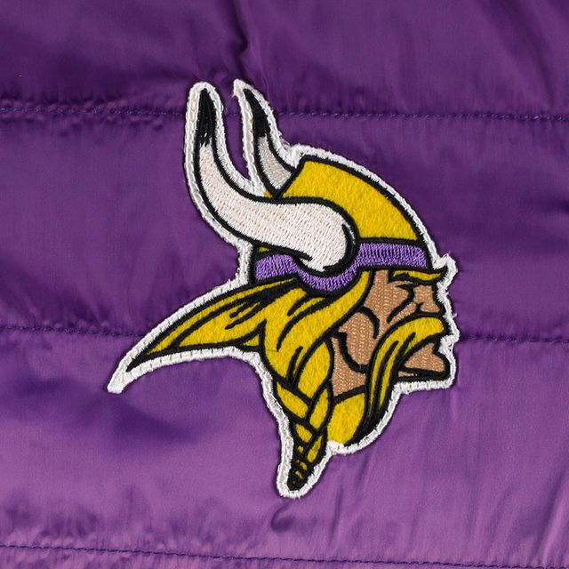 Veste matelassée à glissière complète The Wild Collective Minnesota Vikings violet/doré pour femme