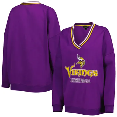 Women's Antigua Black/White Minnesota Vikings Play Long Sleeve T