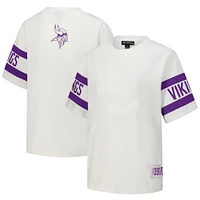 Women's The Wild Collective White Minnesota Vikings Drop Shoulder T-Shirt