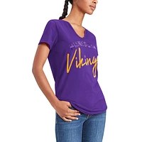 Women's Tommy Hilfiger Purple Minnesota Vikings Riley - V-Neck T-Shirt