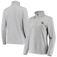 Vineyard Vines Heather Grey Minnesota Vikings Sankaty Shep Half-Zip Pullover pour femme