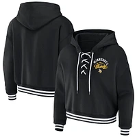 Sweat à capuche lacets noir pour femme WEAR by Erin Andrews des Minnesota Vikings