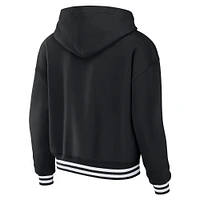 Sweat à capuche lacets noir pour femme WEAR by Erin Andrews des Minnesota Vikings