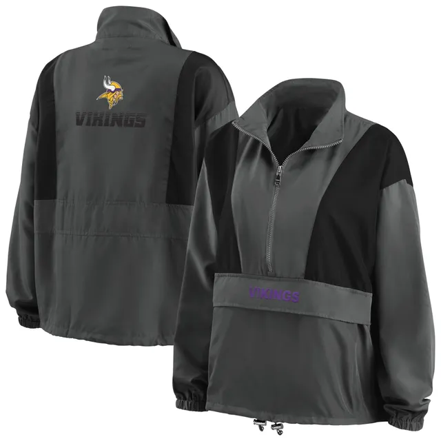 WEAR by Erin Andrews Minnesota Vikings Women's White Full-Zip Lightweight  Windbreaker