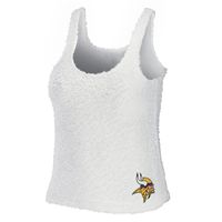 Women's WEAR by Erin Andrews Cream Minnesota Vikings Cozy Scoop Neck Tank Top & Pants Sleep Set