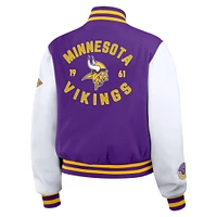 Women's WEAR by Erin Andrews  Purple/White Minnesota Vikings Varsity Full-Zip Jacket