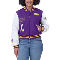 Women's WEAR by Erin Andrews  Purple/White Minnesota Vikings Varsity Full-Zip Jacket