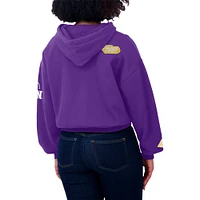 Sweat à capuche zippé taille plus violet WEAR by Erin Andrews pour femme avec patch Minnesota Vikings