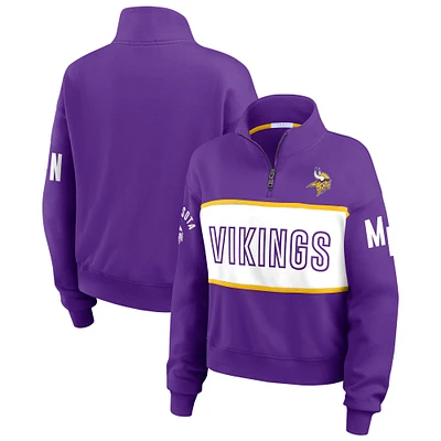 Women's WEAR by Erin Andrews Purple Minnesota Vikings Quarter-Zip Jacket