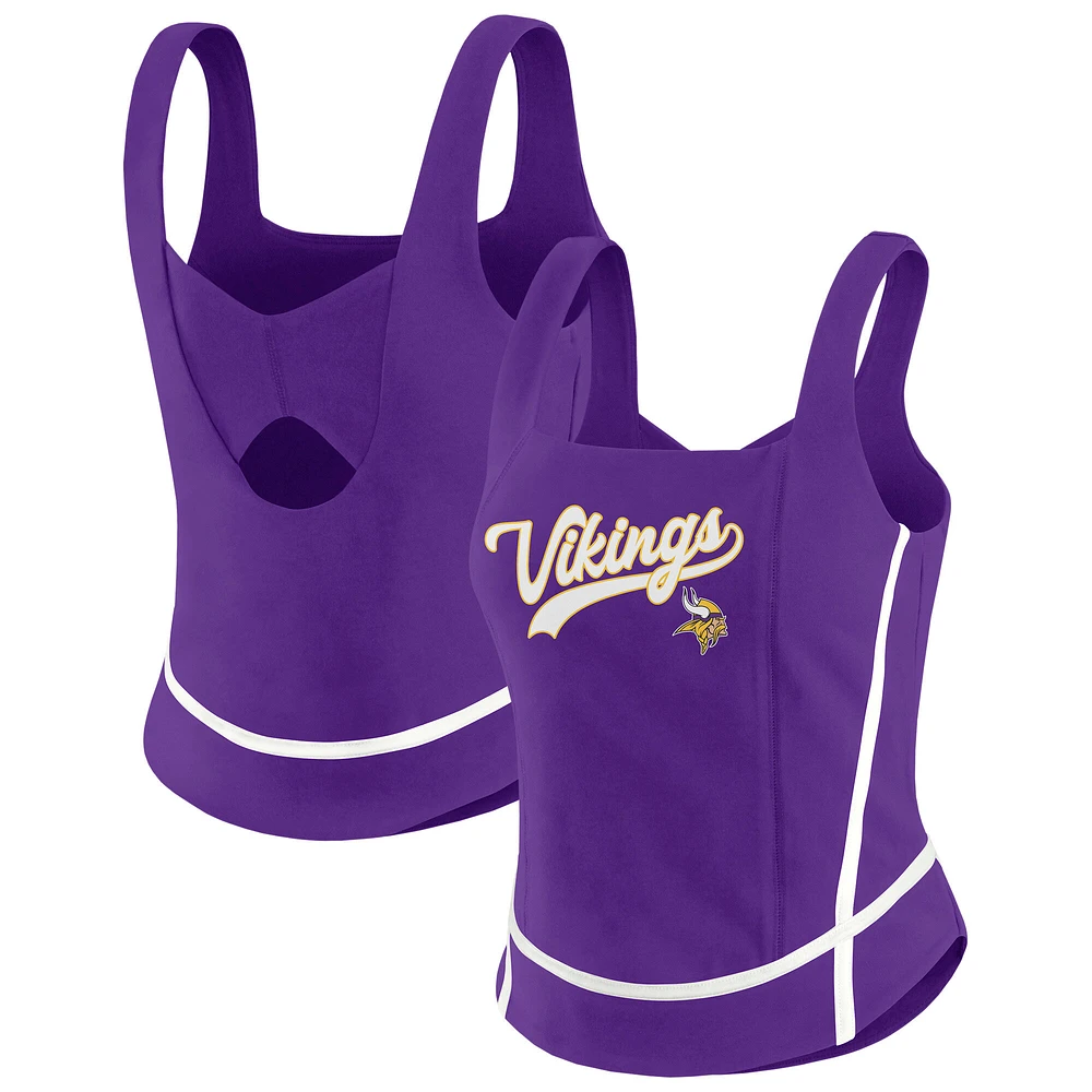 Women's WEAR by Erin Andrews Purple Minnesota Vikings Square Neck Tank Top