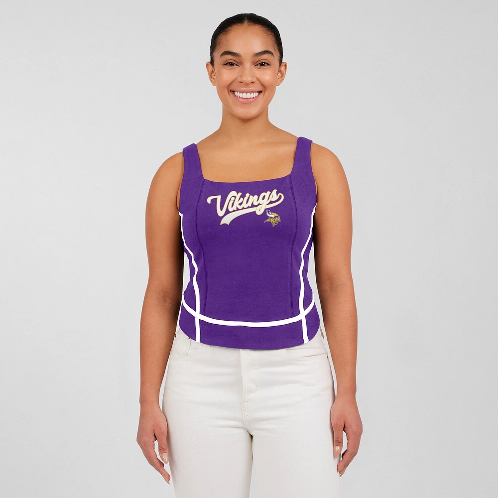 Women's WEAR by Erin Andrews Purple Minnesota Vikings Square Neck Tank Top