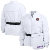 Doudoune zippée complète pliable blanche WEAR by Erin Andrews pour femme des Minnesota Vikings