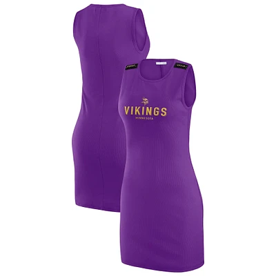 Robe débardeur côtelée violette Minnesota Vikings pour femme WEAR by Erin Andrews x Gracie Hunt