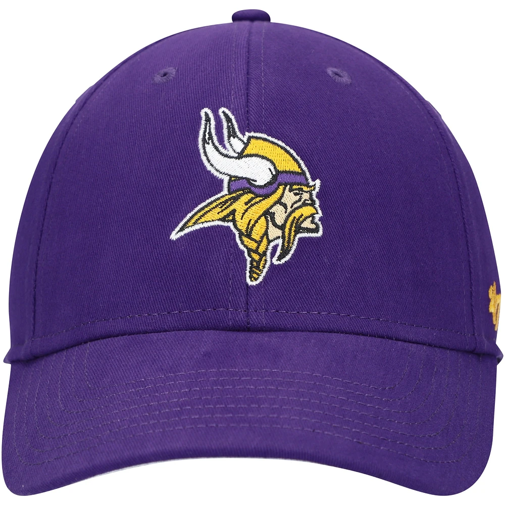 Youth '47 Purple Minnesota Vikings Basic MVP Adjustable Hat