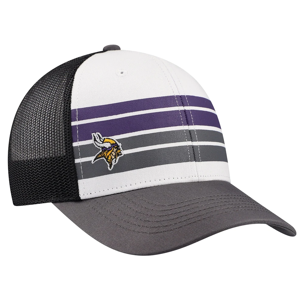 Youth '47 White/Charcoal Minnesota Vikings Cove Trucker Adjustable Hat
