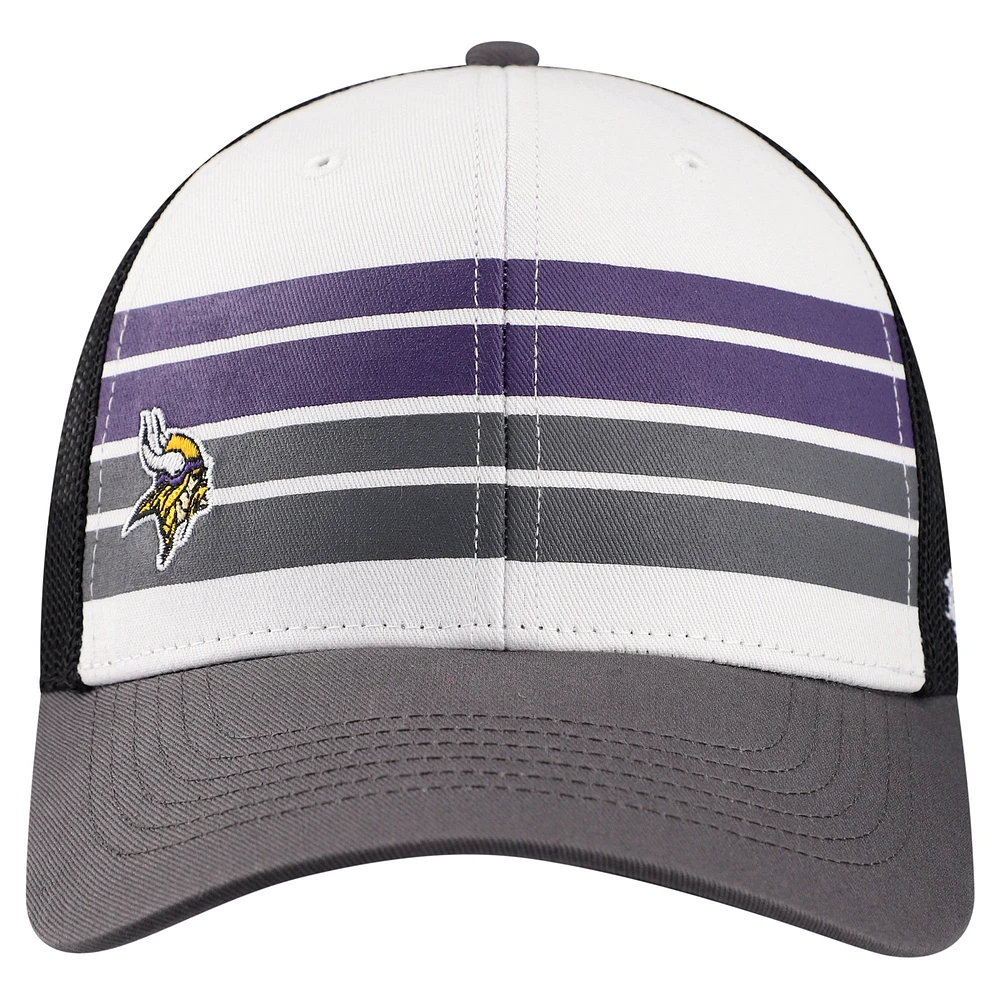 Youth '47 White/Charcoal Minnesota Vikings Cove Trucker Adjustable Hat