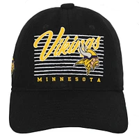 Youth Black Minnesota Vikings Retro Wooly Adjustable Hat