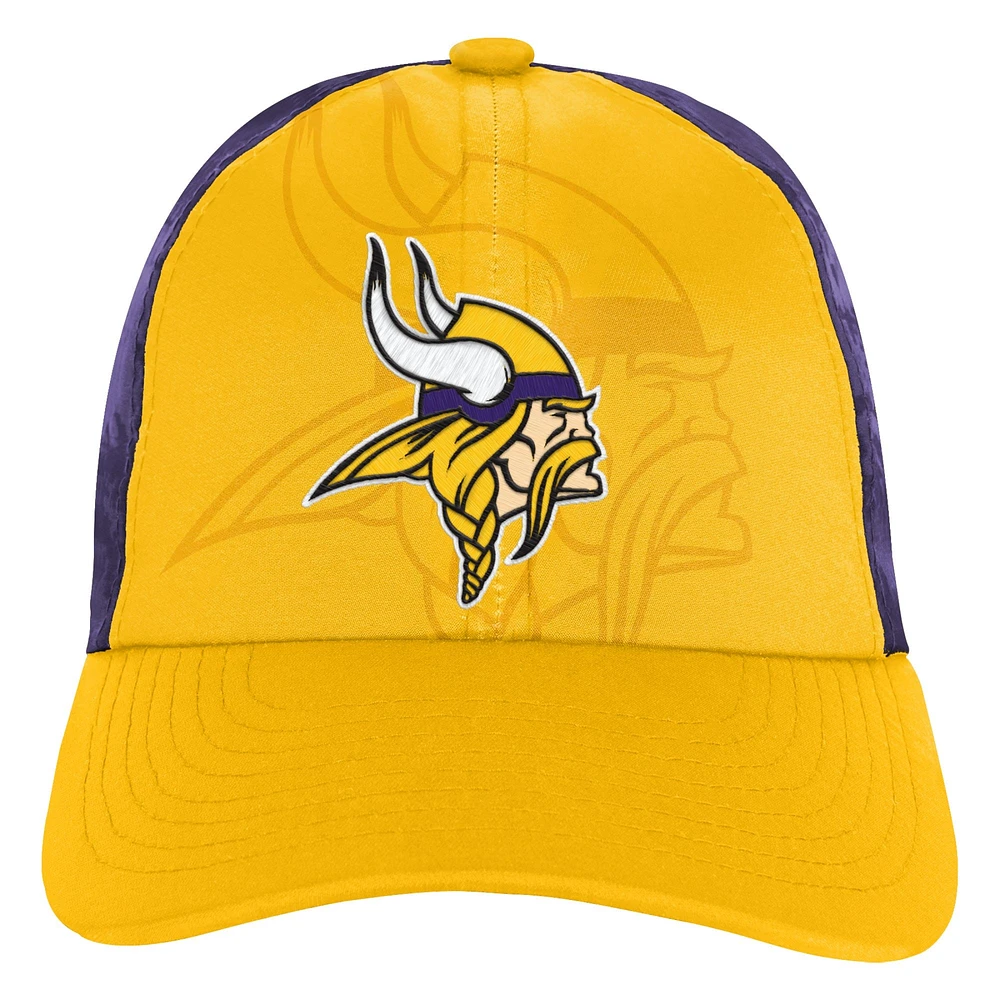 Youth Gold/Purple Minnesota Vikings Combine Two-Tone Adjustable Hat