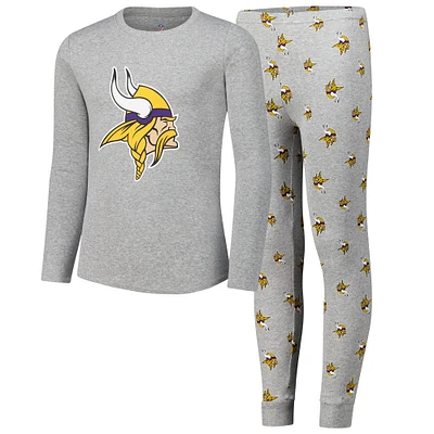 Ensemble de nuit t-shirt et pantalon à manches longues pour jeunes Minnesota Vikings