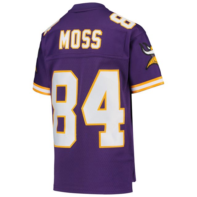 Maillot de joueur retraité Mitchell & Ness Randy Moss violet Minnesota Vikings 1998 Legacy pour jeunes