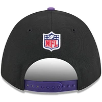 Youth New Era Black/Purple Minnesota Vikings 2025 NFL Draft 9FORTY A-Frame M-Crown Adjustable Hat