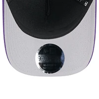 Youth New Era Black/Purple Minnesota Vikings 2025 NFL Draft 9FORTY A-Frame M-Crown Adjustable Hat