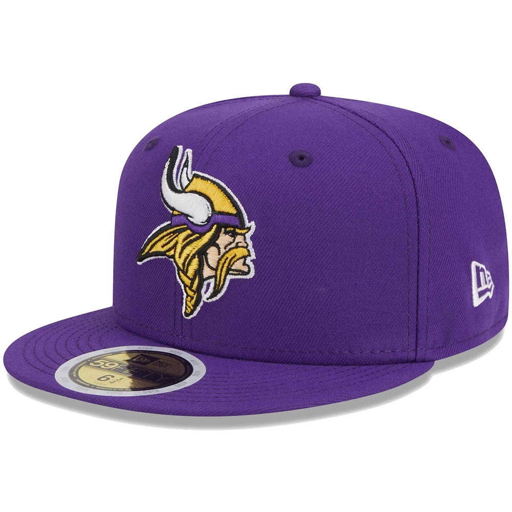 Casquette ajustée 59FIFTY Main des Vikings du Minnesota New Era pourpre pour jeune