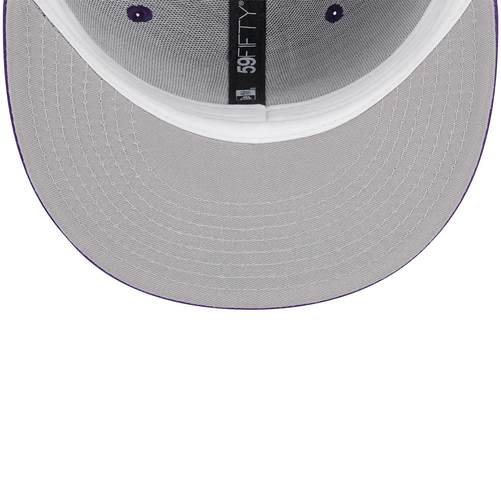 Casquette ajustée 59FIFTY Main des Vikings du Minnesota New Era pourpre pour jeune