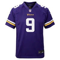 Maillot de match Nike violet J.J. McCarthy pour jeunes des Vikings du Minnesota
