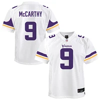 Maillot de match blanc Nike J.J. McCarthy pour jeunes des Vikings du Minnesota