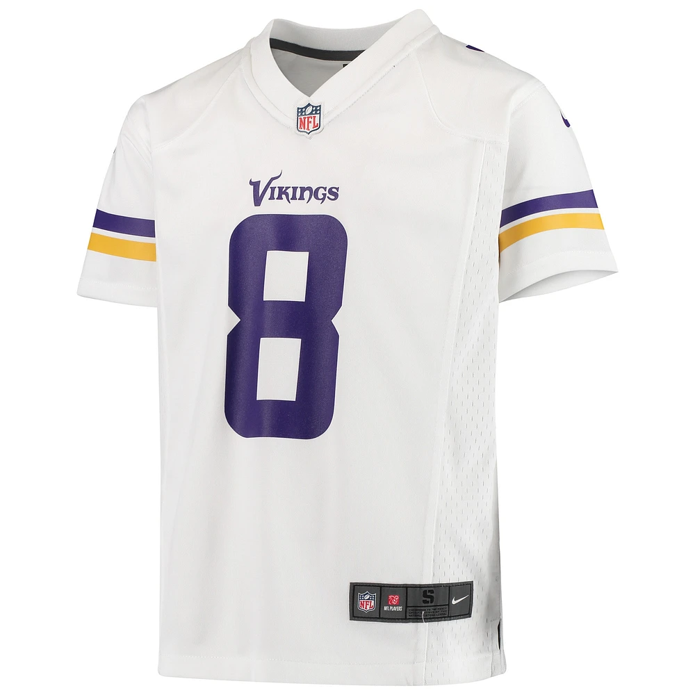 Maillot de match Nike Kirk Cousins ​​pour jeunes des Vikings du Minnesota, blanc
