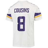 Maillot de match Nike Kirk Cousins ​​pour jeunes des Vikings du Minnesota, blanc