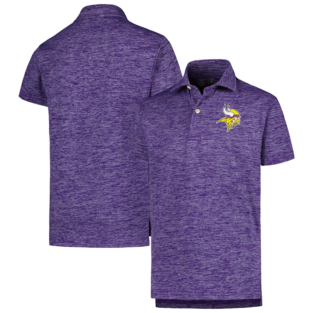 Youth Wes & Willy Purple Minnesota Vikings Cloudy Yarn Polo