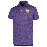 Youth Wes & Willy Purple Minnesota Vikings Cloudy Yarn Polo