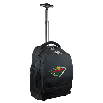 Minnesota Wild 19'' Premium Wheeled Backpack - Black
