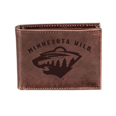 Brown Minnesota Wild Bifold Leather Wallet