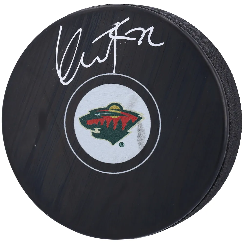 Kevin Fiala Minnesota Wild Autographed Reverse Retro Logo Hockey Puck