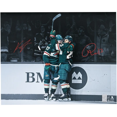 Kirill Kaprizov & Marco Rossi Minnesota Wild Autographed 16" x 20" Spotlight Celebration Photograph 