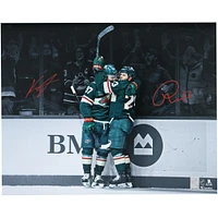 Kirill Kaprizov & Marco Rossi Minnesota Wild Autographed 16" x 20" Spotlight Celebration Photograph 