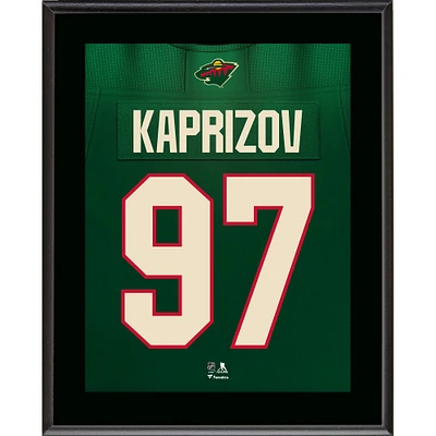 Plaque de joueur sublimée avec numéro de maillot du Minnesota Wild de Kirill Kaprizov 10,5" x 13"